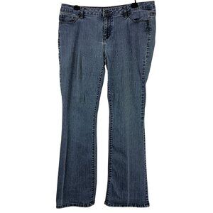 Liz Claiborne Classic Fit Bootcut Leg Jeans Size 14 36x30 Blue